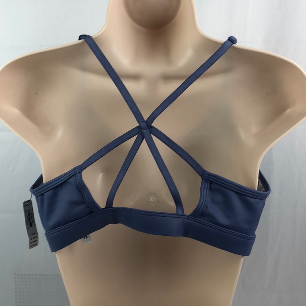 Victoria sport bra slate blue , sz. Lg NWT
